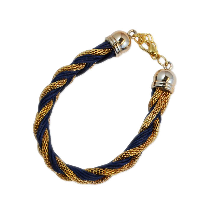 Armband Braided Gold Blue