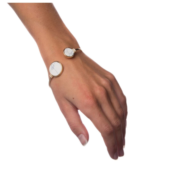 Armband White Marble - Circle