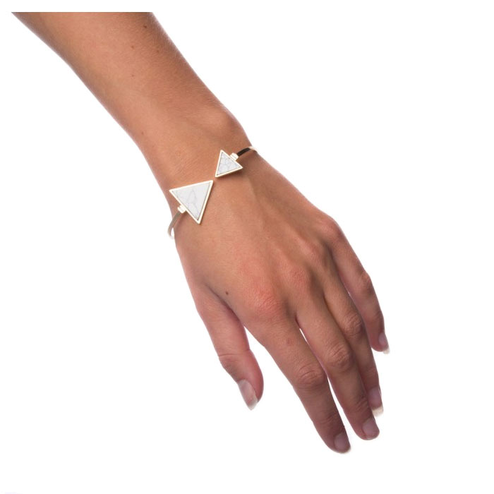 Armband White Marble - Triangle