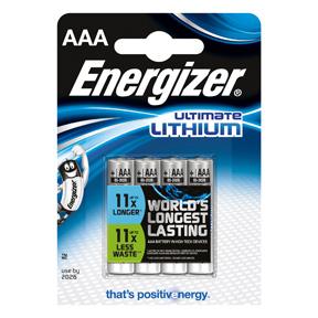 Batteri Energizer Lithium AAA, 4/fp