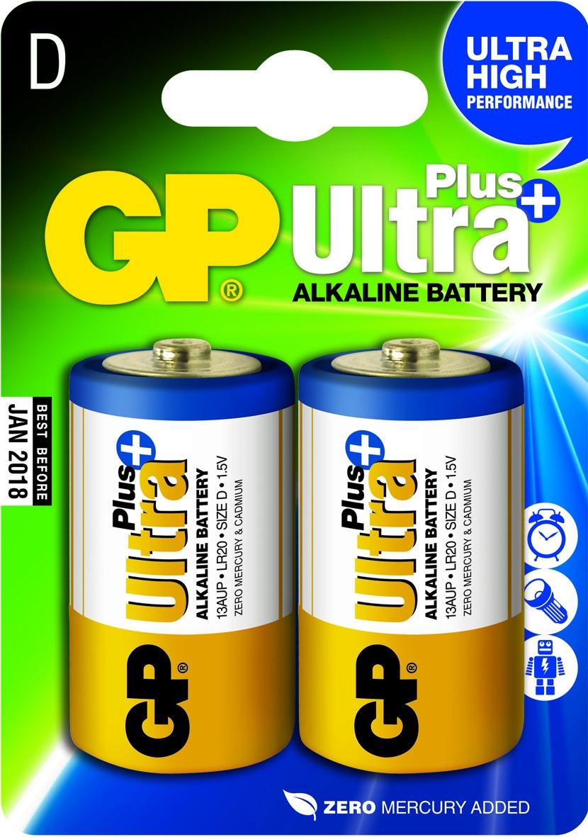 Batteri GP Ultra Plus D LR20 2/FP