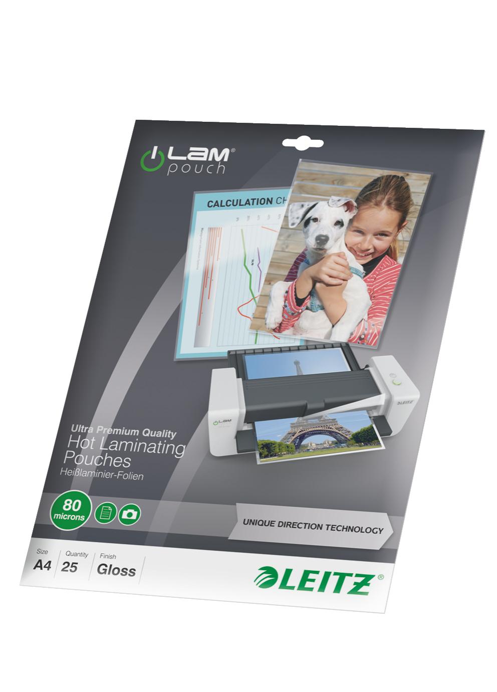 Laminat LEITZ A4 UDT 80 mic. 25/FP