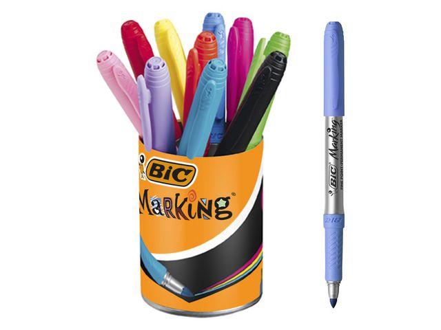 Märkpenna Bic, i pennkopp, 10 färger/fp