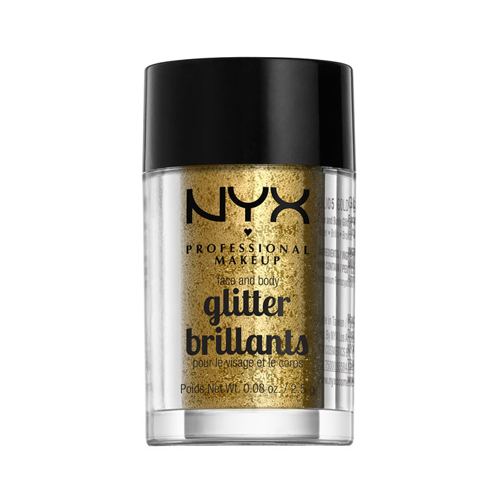 NYX PROF. MAKEUP Face & Body Glitter - 05 Gold 2,5g