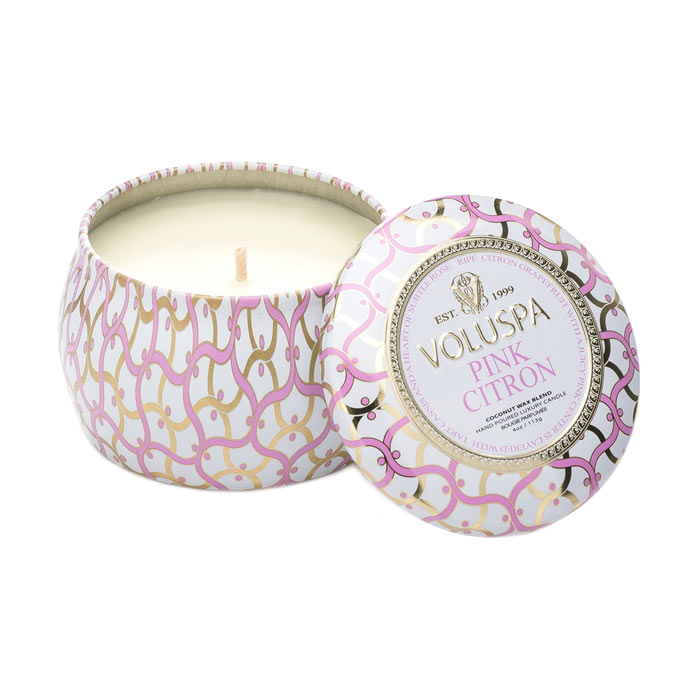 Voluspa Maison Decorative Tin Candle Pink Citron 113g