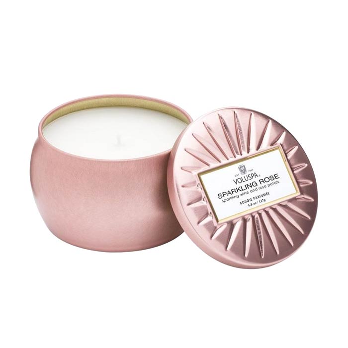 Voluspa Petite Tin Candle Sparkling Rose 127g