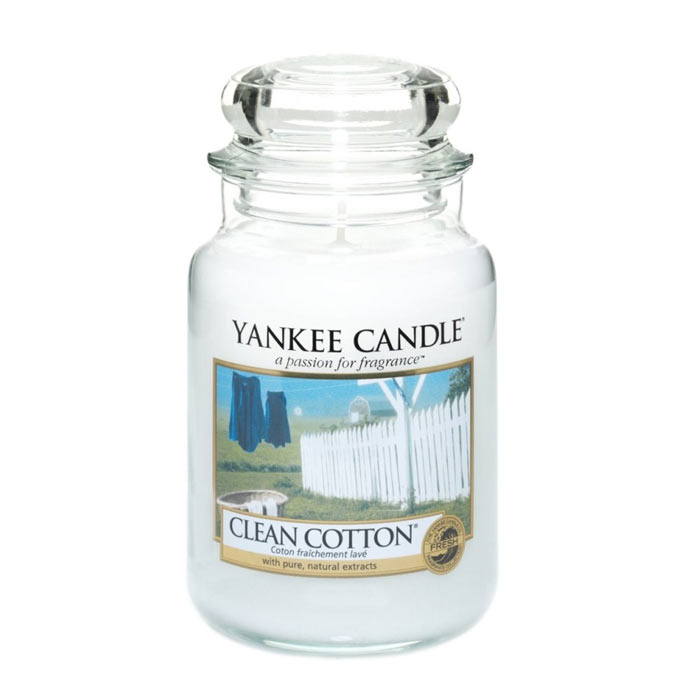 Yankee Candle Classic Large Jar Clean Cotton Candle 623g