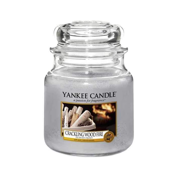 Yankee Candle Classic Medium Jar Crackling Wood Fire 411g