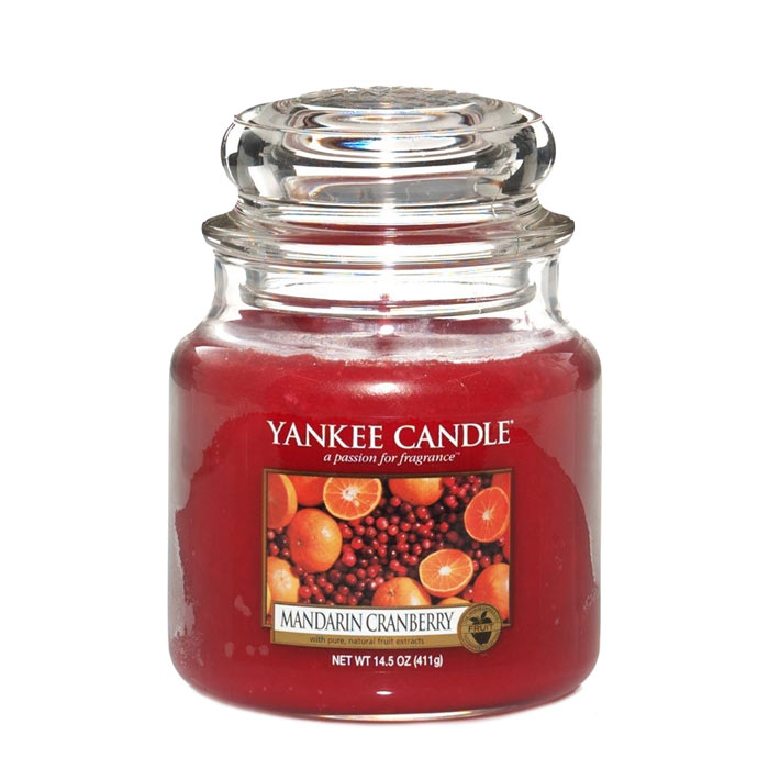 Yankee Candle Classic Medium Jar Mandarin Cranberry Candle 411g