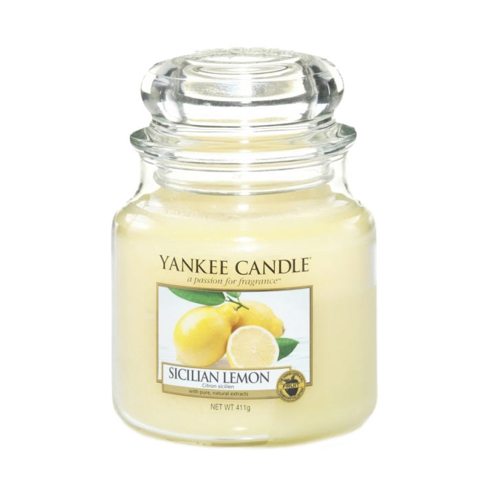 Yankee Candle Classic Medium Jar Sicilian Lemon Candle 411g