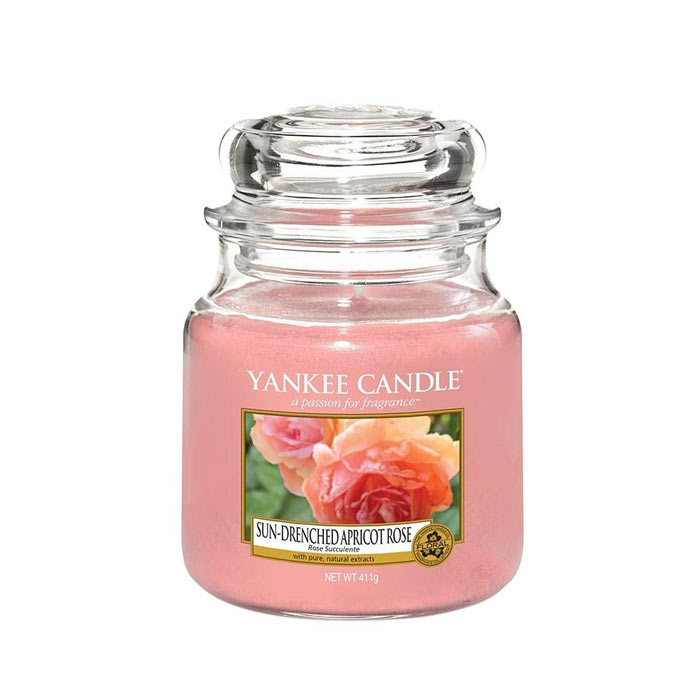 Yankee Candle Classic Medium Jar Sun-Drenched Apricot Rose 411g